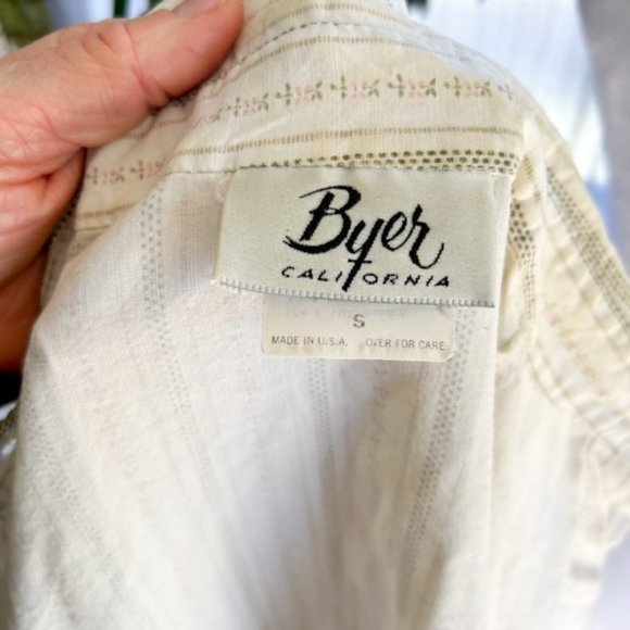 Byer California Vintage Cream Western Button Up - Picture 4 of 7